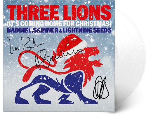 Baddiel, Skinner / Lightning Seeds: Three Lions (It's Coming Home For Christmas) - Limited Autographed White Colored Vinyl