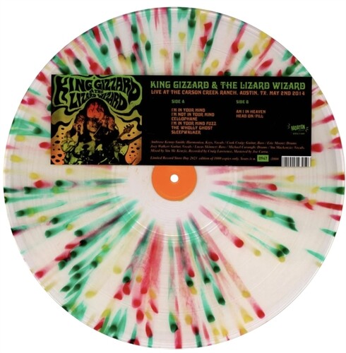 King Gizzard & the Lizard Wizard: Live At The Carson Creek Ranch Austin TX May 2nd 2014 - Splatter Colored Vinyl