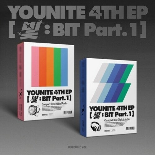 Younite: 4th Ep [Light : Bit Part.1] - Outbox, Photo Book, CD-R, CD-R Envelope, Lyric Post Card, Photo Card, Sticker, M/V Sketch Photo Card