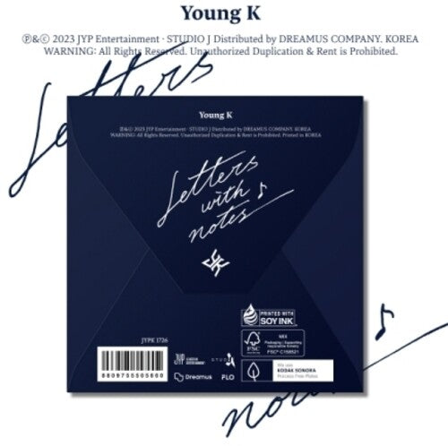 Young K ( Day 6 ): Letters With Notes (Digipack Ver.) - Photobook, Photocards, Postcard, Folding Poster, Lyric Sticker & Clear Bookmark