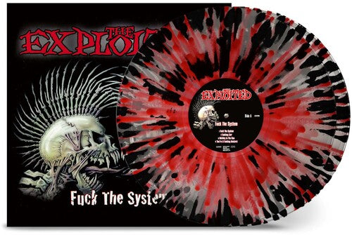 Exploited: Fuck the System - Clear W Red & Black Splatter