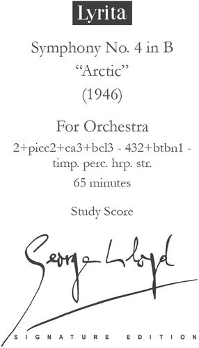 Lloyd, George: Lloyd: Symphony No. 4 - Study Score