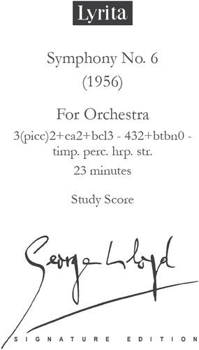 Lloyd, George: Lloyd: Symphony No. 6 - Study Score