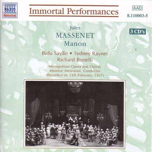 Massenet: Manon / Various: Massenet: Manon