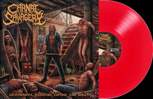 Carnal Savagery: Graveworms, Cadavers, Coffins and Bones - Clear Blood Red