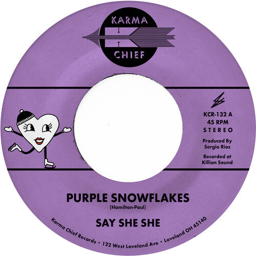 Say She She: Purple Snowflakes / This Wintertime - Purple/Red