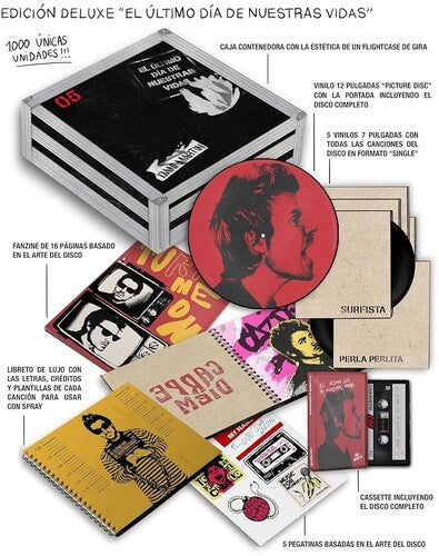 Martin, Dani: El Ultimo Dia De Nuestras Vidas - Deluxe Edition Tour Flightcase Box Set, 12-Inch Picture Disc, Cassette, CD, 5 7-Inch Vinyl Singles, Deluxe Booklet, 5 Stickers & 16-Page Fanzine