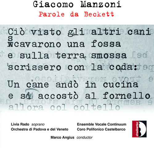 Manzoni / Rado / Ensemble Vocale Continuum: Parole Da Beckett