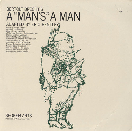 Bentley, Eric: A Man's a Man By Bertolt Brecht