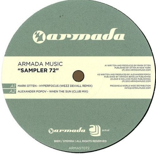 Armada Music Sampler 72: Armada Music Sampler 72