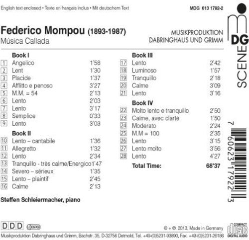 Mompou / Schleiermacher: Musica Callada