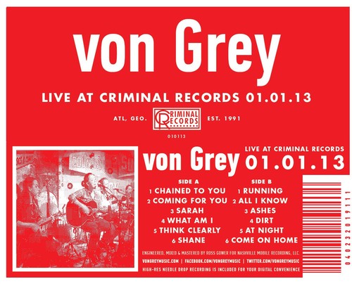 von Grey: Live at Criminal Records 01.01.13