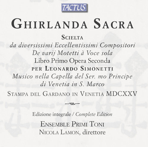 Monteverdi / Ensemble Primi Toni: Ghirlanda Sacra