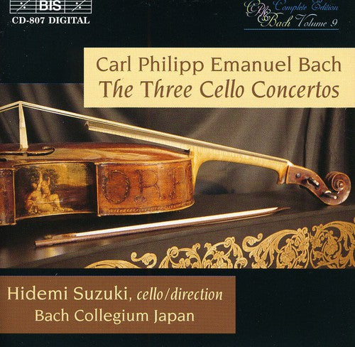 Bach,C.P.E. / Bach Collegium Japan, Suzuki: 3 Cello Cti: WQ.170; WQ.171; WQ.172