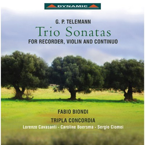 Telemann / Biondi / Cavasanti / Boersma: Trio Sonatas for Recorder Violin & Continuo