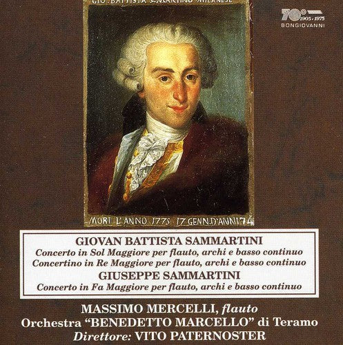 Sammartini / Mercelli / Paternoster: Concerti NN 790-791 Per Flauto E Archi