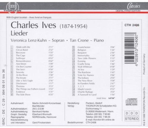 Ives / Lenz-Kuhn / Crone: Lieder