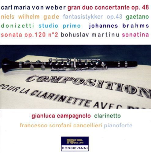 Weber / Donizetti / Gade / Brahms: Various Works for Clarinet & Piano