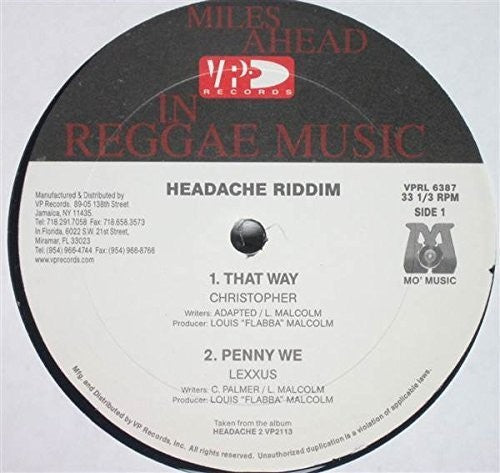 Christopher: That Way - Headache Riddim Version