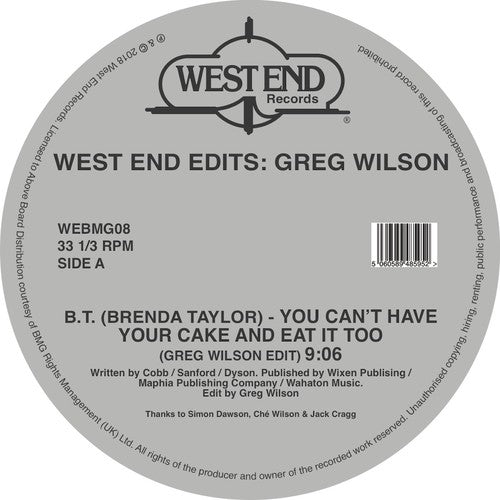 West End Edits: Greg Wilson / Various: West End Edits: Greg Wilson (Various Artists)
