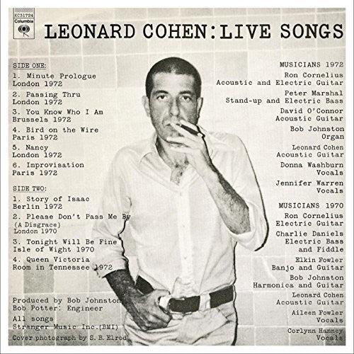Cohen, Leonard: Leonard Cohen: Live Songs