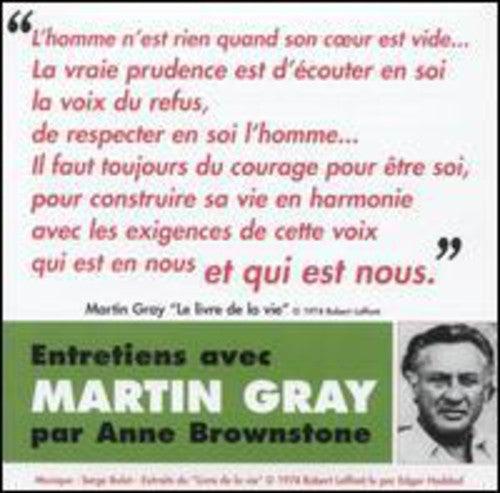 Gray, Martin: Entretiens Avec Martin Gray Par Anne Brownstone