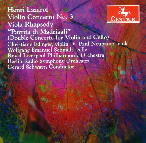 Lazarof / Edinger / Rlp / Brso / Schwarz: Violin Concerto No 3