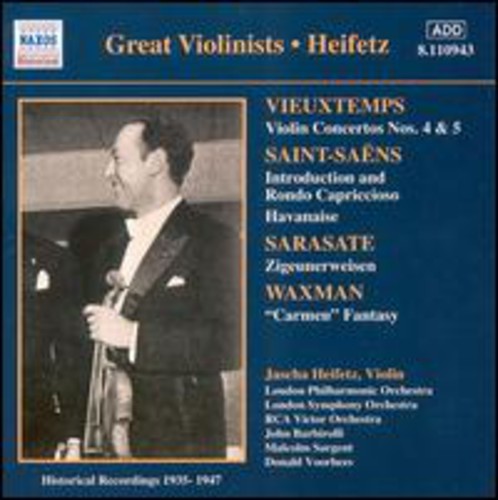 Waxman / Sarasate / Heifetz / Barbirolli: Plays Vieuxtemps/Saint-Saens/S