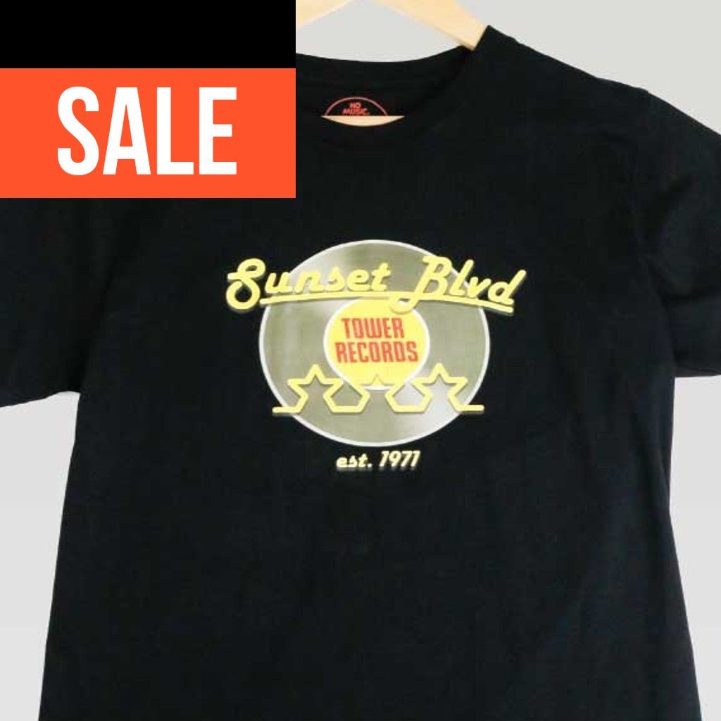 Tower Records Sunset Blvd. Black Long Sleeve Shirt